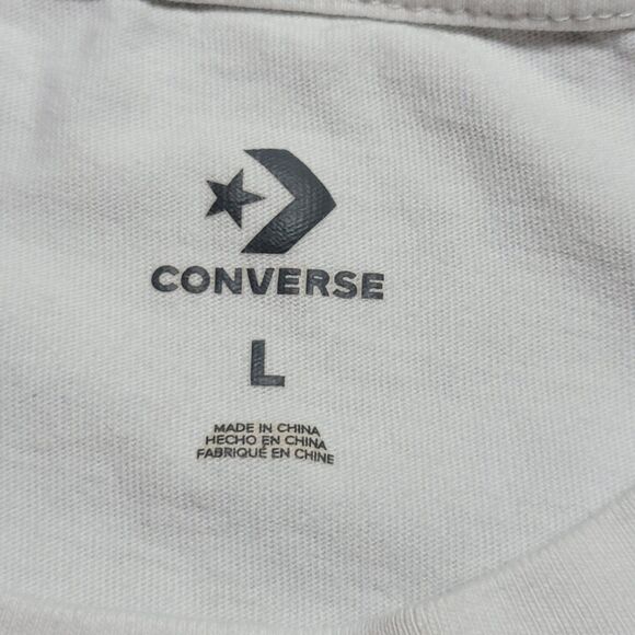 Converse Graphic SS White Tee Pink Flamingo - Size Large - Picture 6 of 9